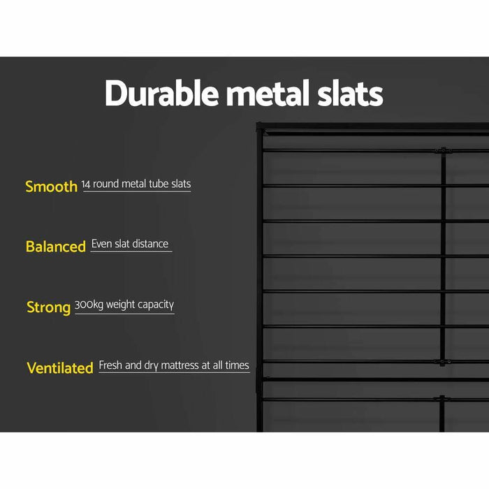 Metal Bed Frame Double Size Mattress Base Platform