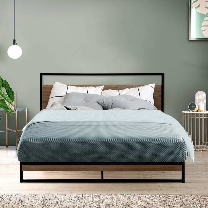 Metal Bed Frame Double Size Mattress Base Platform