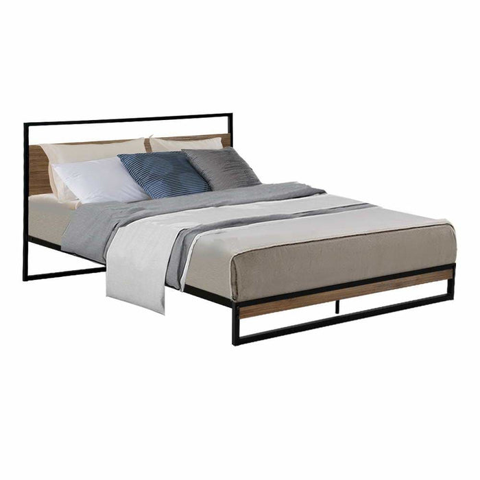 Metal Bed Frame Double Size Mattress Base Platform