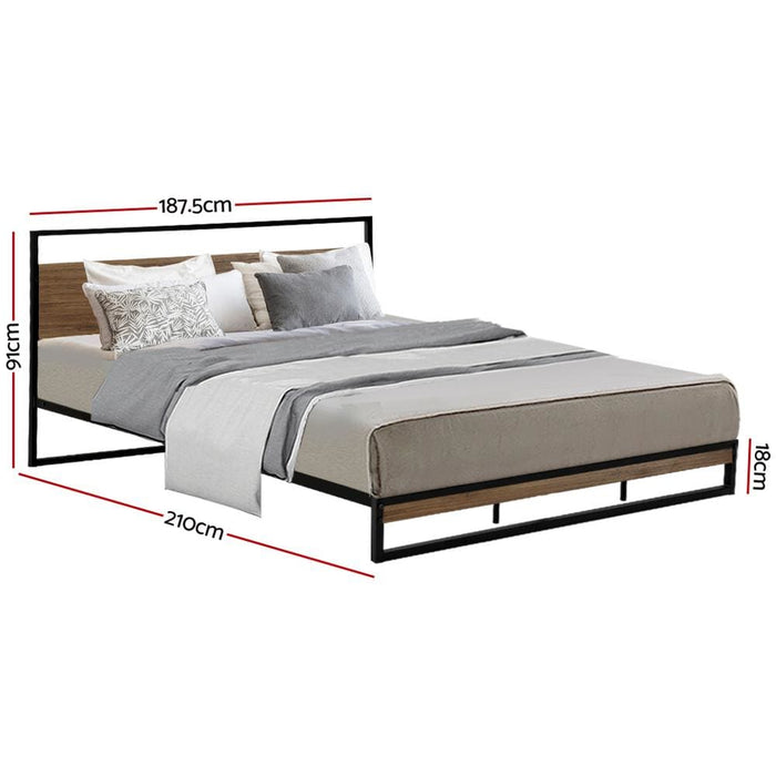 Metal Bed Frame King Size Mattress Base Platform Foundation