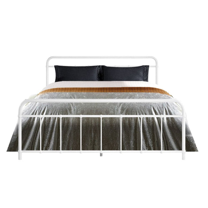 Metal Bed Frame Queen Size Platform Foundation Mattress