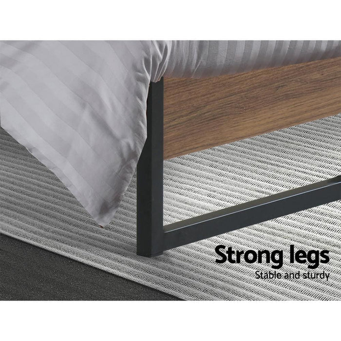 Metal Bed Frame Single Size Mattress Base Platform