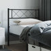 Metal Headboard Black 112x90 Cm Tixtbi