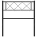 Metal Headboard Black 112x90 Cm Tixtbi