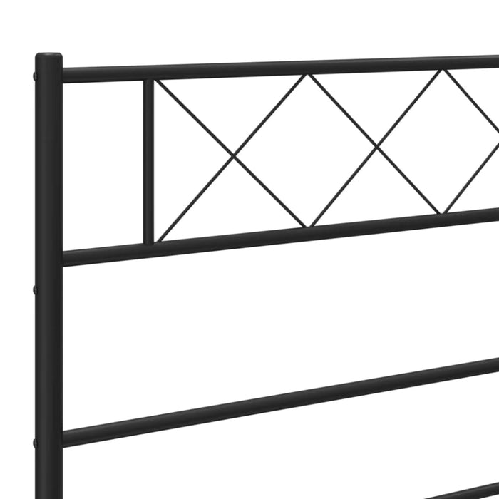 Metal Headboard Black 112x90 Cm Tixtbi