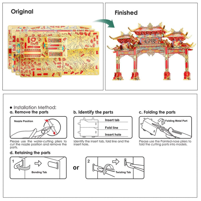 3d Metal Puzzle for Adult Chinese Style Building Kits Diy