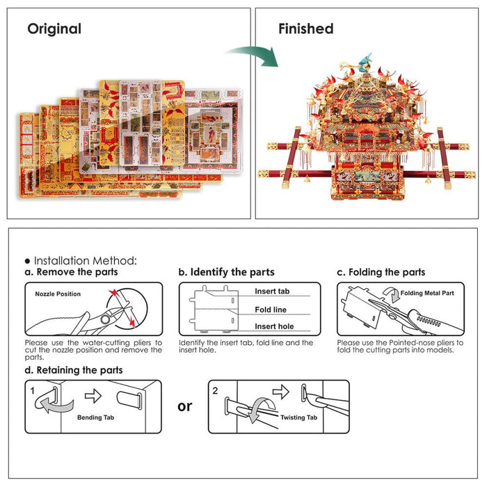 3d Metal Puzzle -bridal Sedan Chair Wedding Series Model