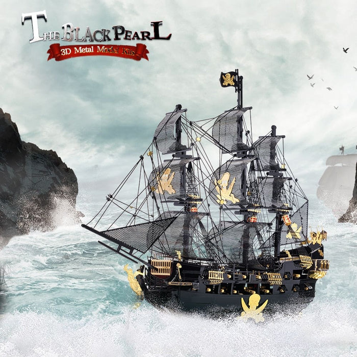 3d Metal Puzzle Model Building Kits Black Pearl Diy