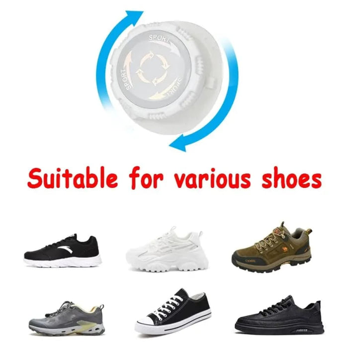 Metal Swivel Buckle No Tie Shoe Laces For Kids/adults