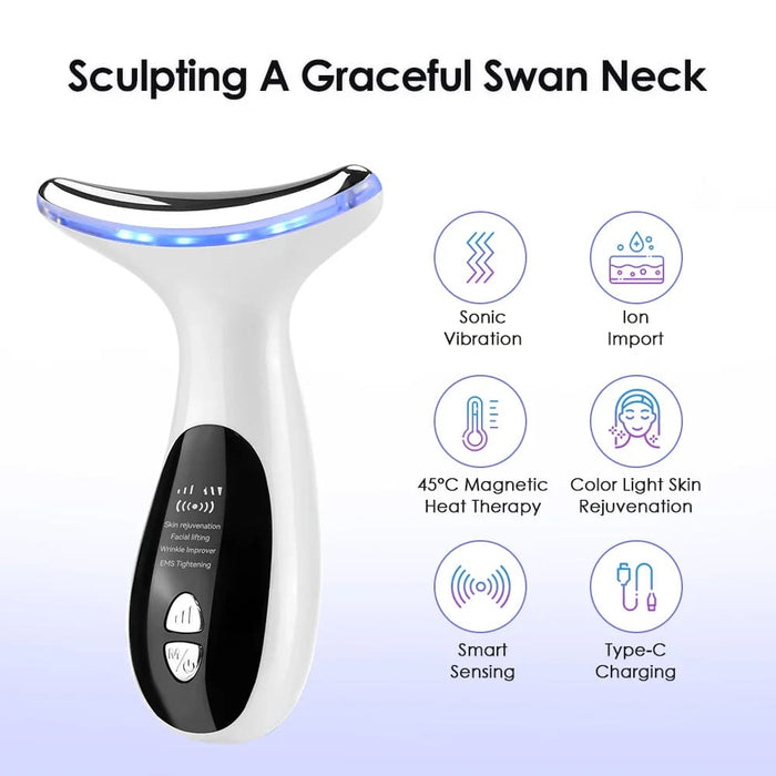 Microcurrent Face And Neck Massager For Anti Aging