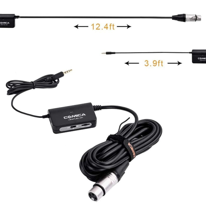 Ad1 Microphone Preamp Amplifier Xlr To 3.5mm Audio Adapter