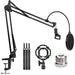 Microphone Radio Broadcasting Stand With 3/8t o 5/8 Screw