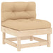 Middle Sofa With Cushions Solid Wood Pine Nxpaxk