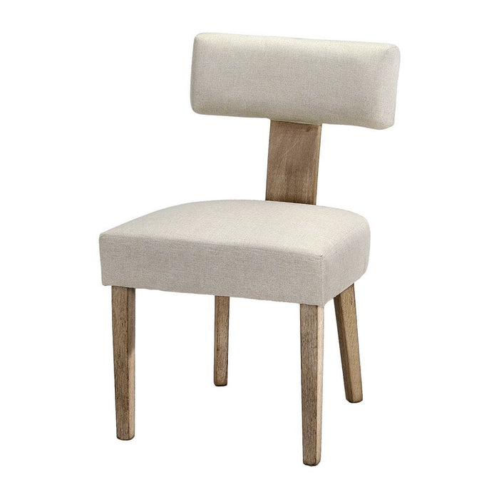 Milford Dining Chairs Beige Fabric Set Of 2