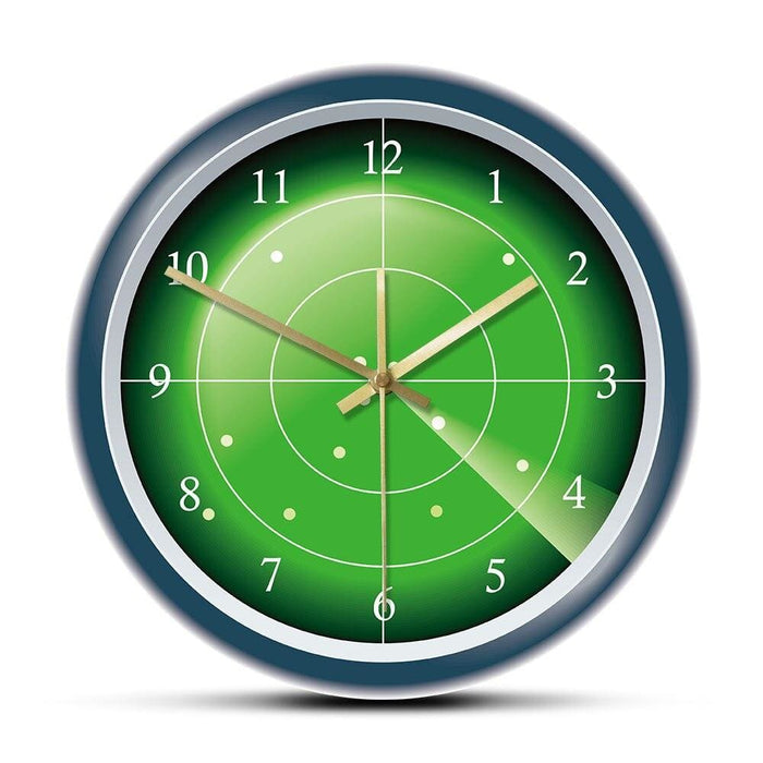 Military Green Radar Designer Wall Clock Hud Screen