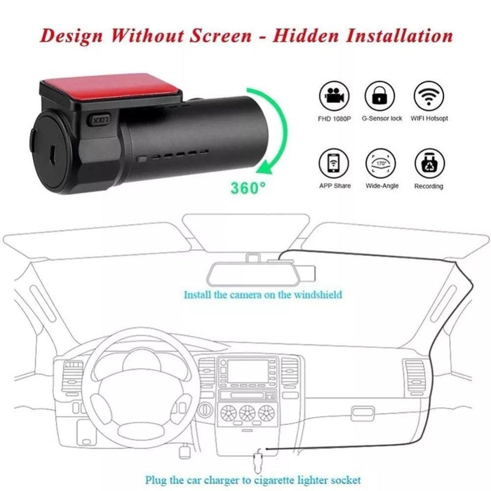 Mini Car Dash Camera Wifi Monitor Full Hd Dashcam Video