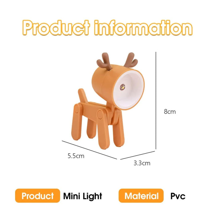 Mini Led Dog Night Light Cute Phone Holder Desk Lamp