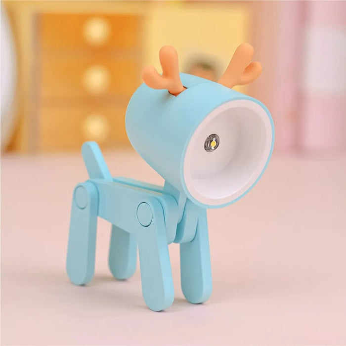 Mini Led Dog Night Light Cute Phone Holder Desk Lamp