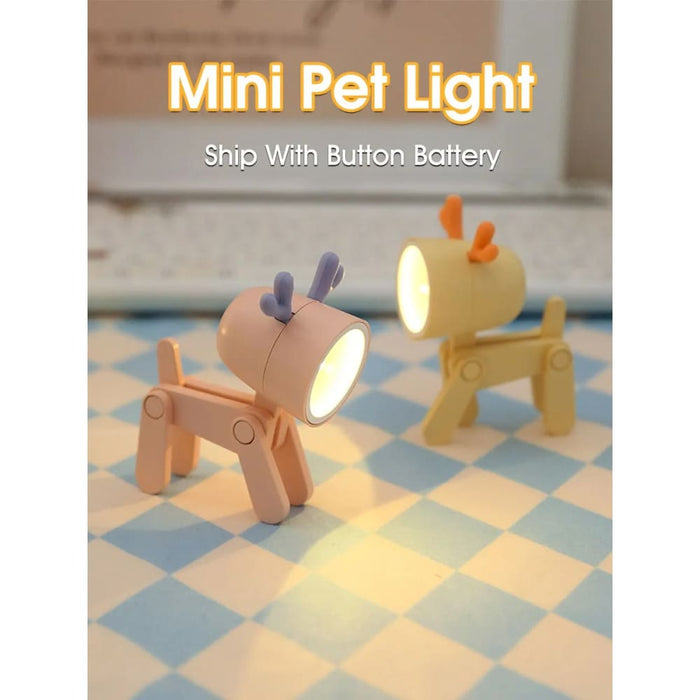 Mini Led Dog Night Light Cute Phone Holder Desk Lamp