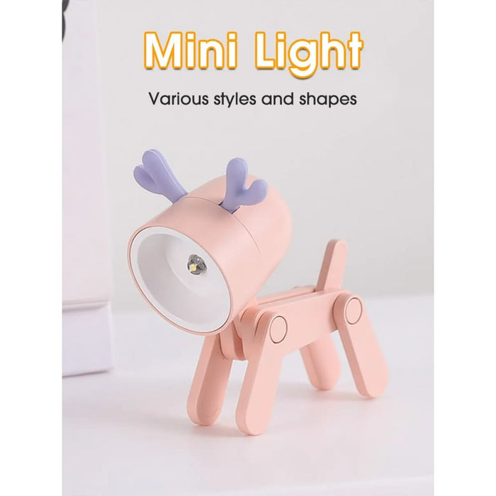 Mini Led Dog Night Light Cute Phone Holder Desk Lamp