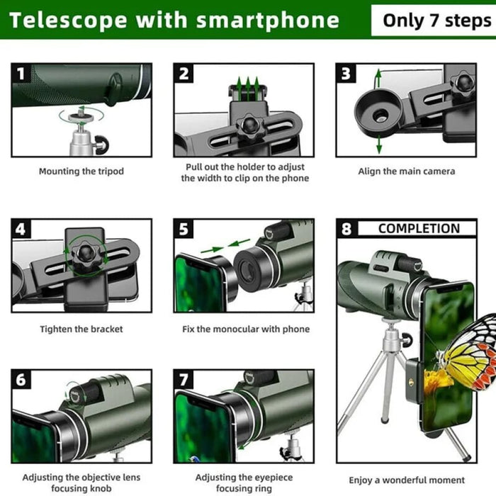 Mini Portable Powerful Zoom Long Distance Folding Telescope