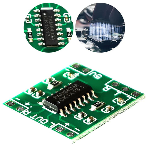 Mini Power Amplifier Board With 2 Ch Stereo Audio Module