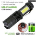 Mini Rechargeable Led Flashlight Use Xpe Cob Lamp Bead