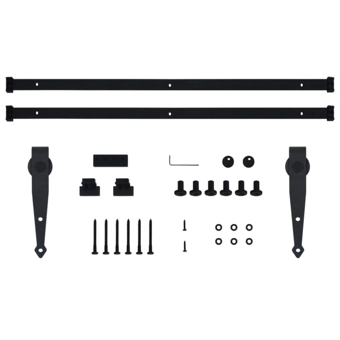 Mini Sliding Barn Door Kit Carbon Steel 200 Cm Oanbxx