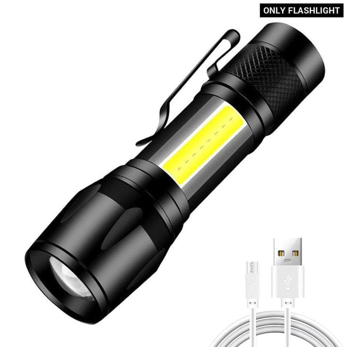 Mini Torch Led Rechargeable Flashlight Portable Usb