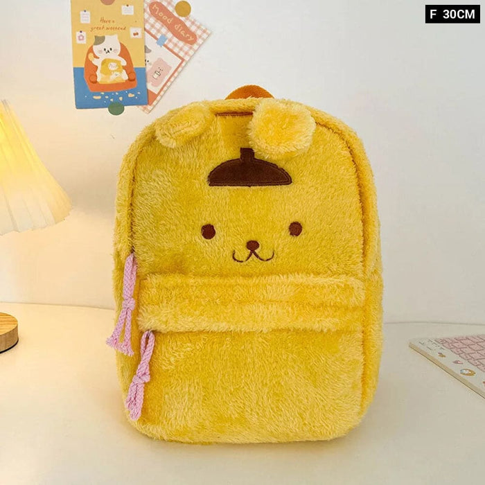 Miniso Plush Cartoon Backpack For Kids