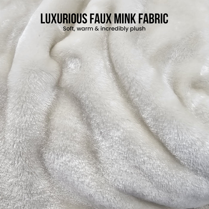 Xl Double-Sided Oversized Faux Mink Blanket 305X305Cm Beige