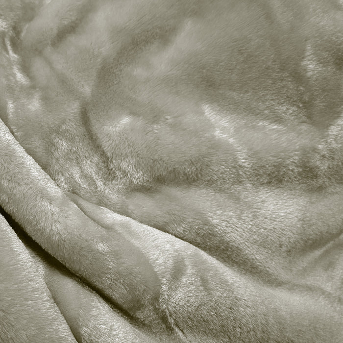 Xl Double-Sided Oversized Faux Mink Blanket 305X305Cm Olive