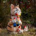 Vibe Geeks Mischievous Cat Garden Gnome Outdoor Statue