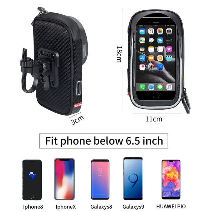 Mobile Phone Reflective Mount Bag For 6.5 Inch Phones