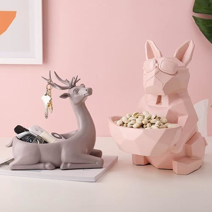 Modern Animals Figurine Vase Tissue Holder For Living Room