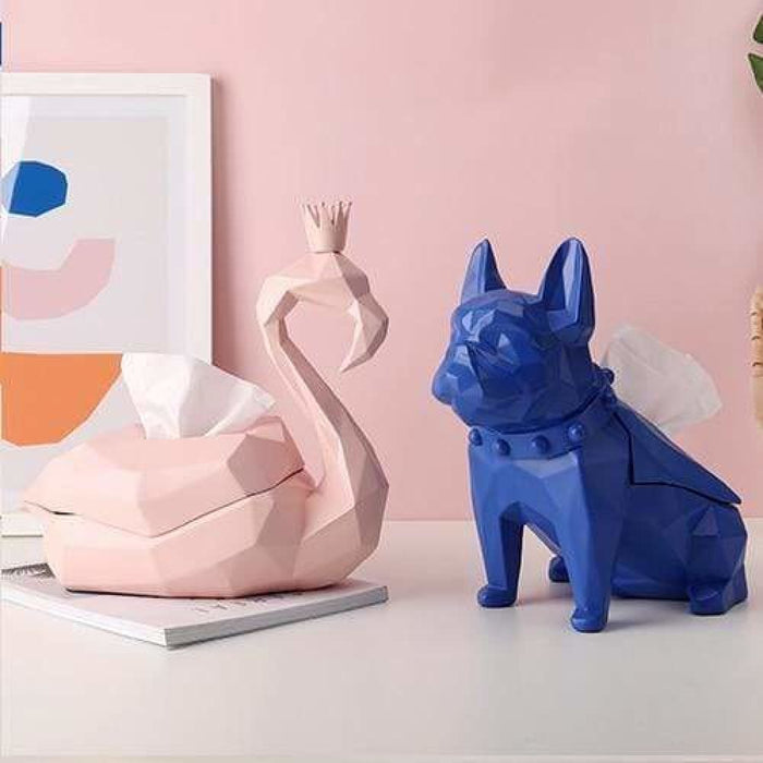 Modern Animals Figurine Vase Tissue Holder For Living Room