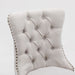 4x Modern Elegant Button - tufted Upholstered Linen Fabric