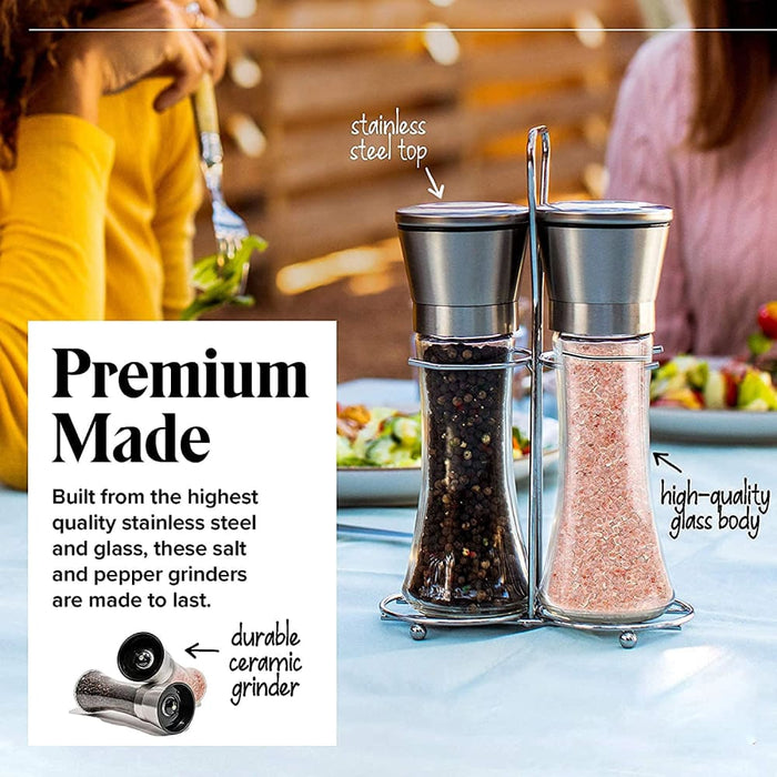 Modern Stainless Steel Salt And Pepper Grinder Set