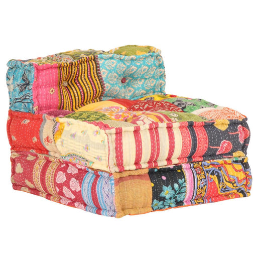 Modular Pouffe Patchwork Fabric Xniibx