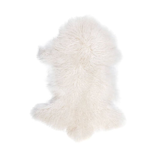 Mongolian Fur Throw - 90cm - White