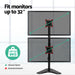 Goslash Picks Monitor Arm Stand Dual Mount Hd Led Tv