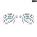 Mono-earring 925 Silver Clip Dreamcatcher Hollow Evil Eye