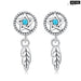 Mono-earring 925 Silver Clip Dreamcatcher Hollow Evil Eye