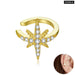 Mono-earring Gold Ear Cuff 925 Sterling Silver Colours