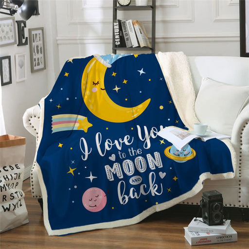 Moon Eclipse Changing Velvet Plush Throw Blanket Galaxy