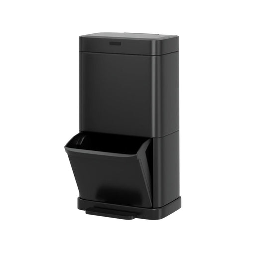 70l Motion Sensor Bin Pedal Bins Black Steel Rubbish Auto