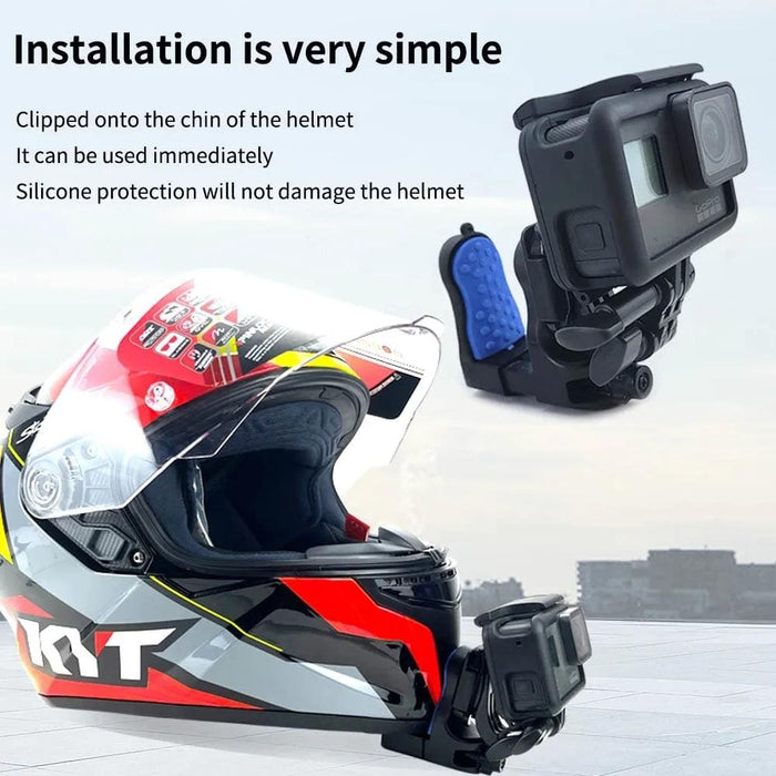 Motorcycle Helmet Chin Clamp Mount For Gopro Hero Series