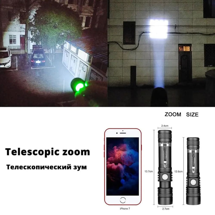 Multi Function Usb Charger High Power Zoomable Waterproof