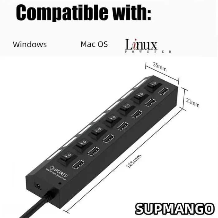 Multi Port Usb Hub Adapter For Pc/laptop