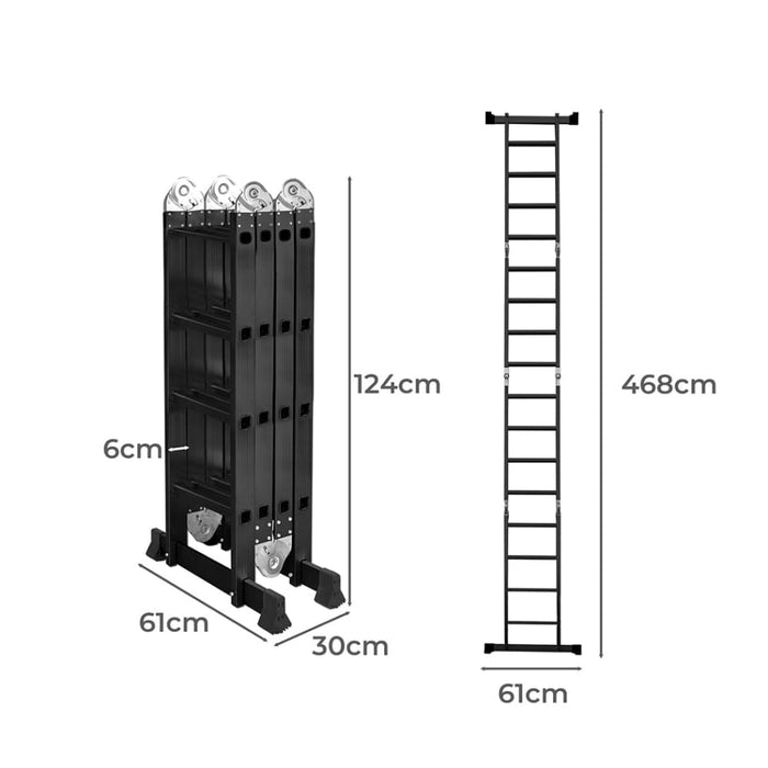 Multi Purpose Ladder Aluminium Folding Platform Extension